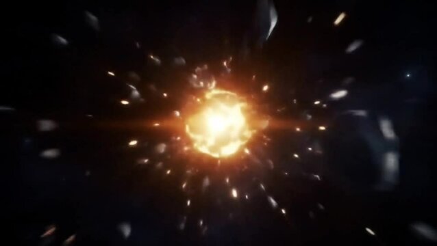 Massive Supernova Explosion Creating a Radiant Shockwave in the Heart of the Universe
