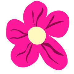 pink flower vector illustration in transparent background