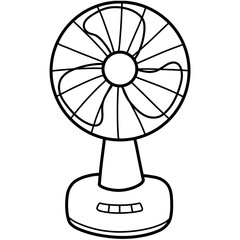 Fan illustration outline 
