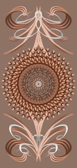 Monochrome mandala No.9 design element,abstract texture app background or phone screen customization.