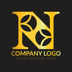 Simple and modern letter n logo design