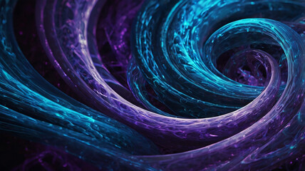 Obraz premium Captivating abstract background of blue and purple light swirls, ideal for technology or energy themed projects