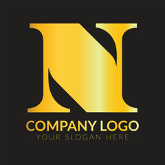 Simple and modern letter n logo design