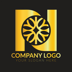 Simple and modern letter n logo design