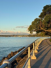 Fototapeta premium sunny bridge by the sea