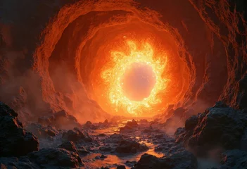 Gardinen The fiery heart of a lava cave © 岛煮 木