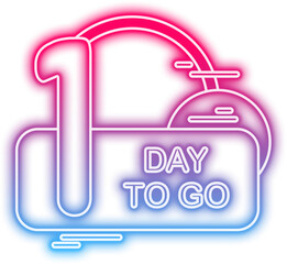 Neon Day To Go Sign