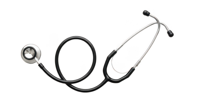 Medical stethoscope isolated