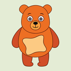 Fototapeta premium Cute bear holding a pillow cartoon vector illustration.