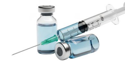 Medical vials and syringe