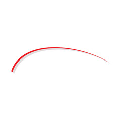 red ribbon on white background