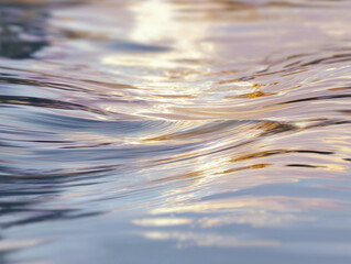 Sunset Reflections on Abstract Water Surface – AI Generated Background