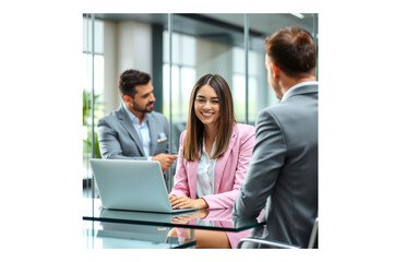 business team working together in office