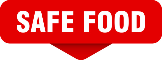 safe food sticker. safe food sign on transparent background