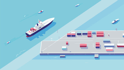 Fototapeta premium cargo ship in port