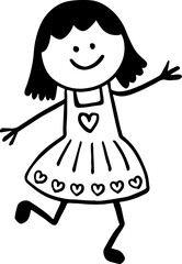 Fototapeta premium stick Girl