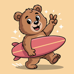 Shiny Surfing Bear