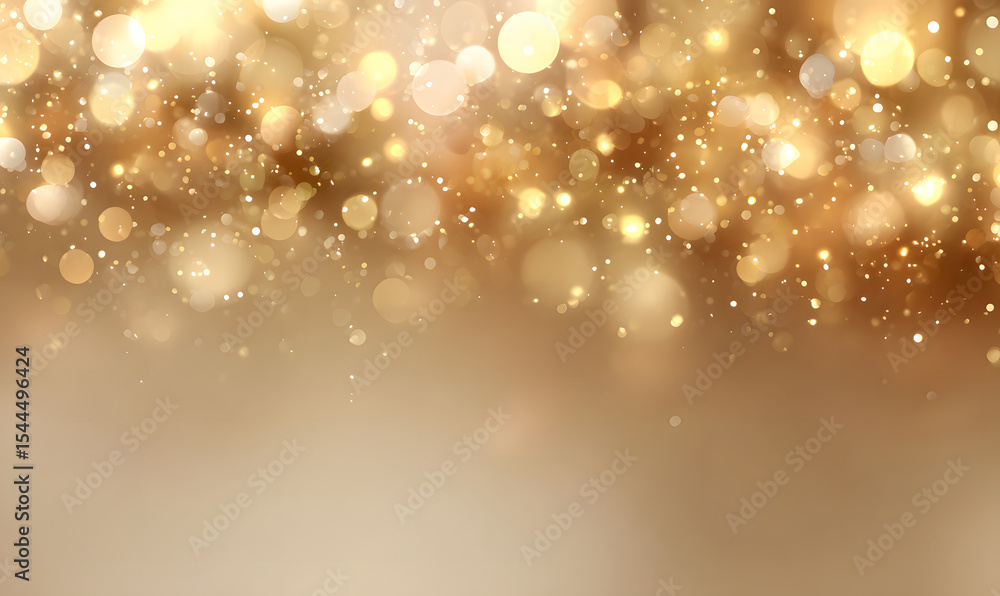 Wall mural abstract soft golden bokeh background. generative ai