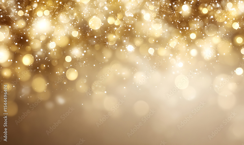 Wall mural abstract soft golden bokeh background. generative ai