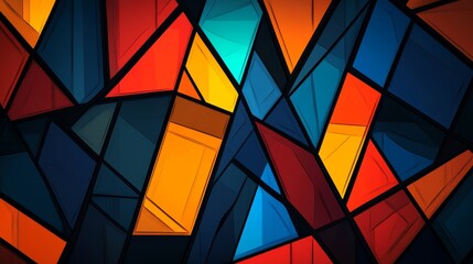 Vibrant Abstract Geometric Composition