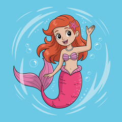 Mermaid Waving
