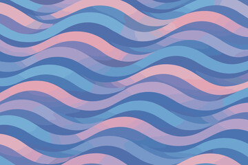 Seamless wave pattern with soft pastel colors in blue and pink gradients.