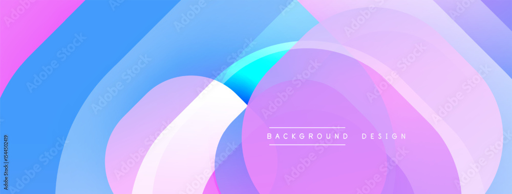 Poster Abstract fluid shapes, vibrant colors blend. Soft gradients create dynamic background, modern design element.