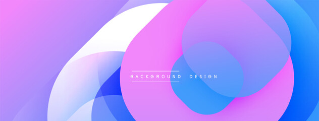 Abstract gradient circles overlap, creating vibrant purple, blue hues. Modern design element for backgrounds, presentations.