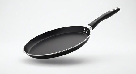 Sleek Pan Modern Cooking Tool on Minimalist White Backdrop.