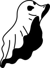Side-floating ghost with black fade-in shadow effect