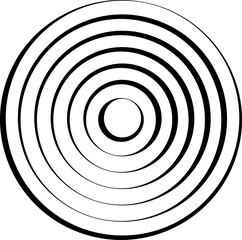 Concentric circles. Round line pattern
