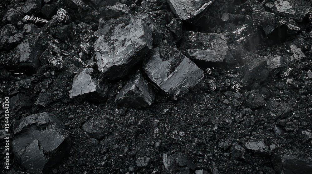 Aufkleber a pile of coal with a layer of ash on top, with a layer of ash on top of the coal, and a layer of as