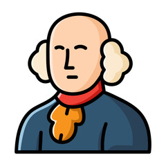 Made in uk a Of george washington the first us president vector icon.
