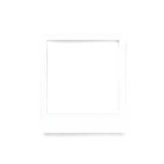Obraz premium White Photo Frame on Clean White Background with Soft Shadows