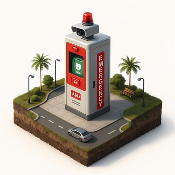 Emergency Call Tower with Solar Panel
