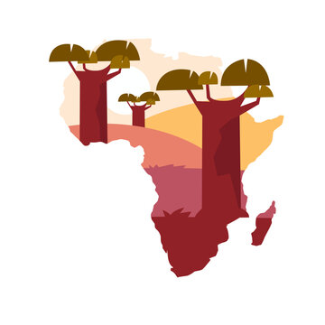 African Nature Baobab Tree