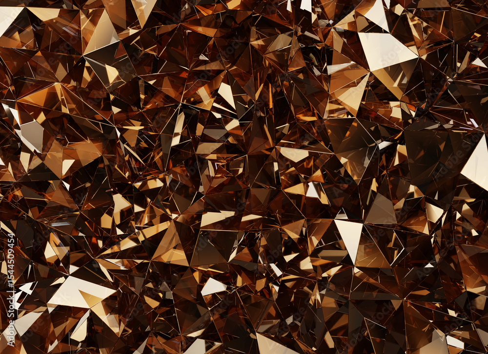 Poster luxury abstract realistic gold geometry texture reflection close up background 3d rendering