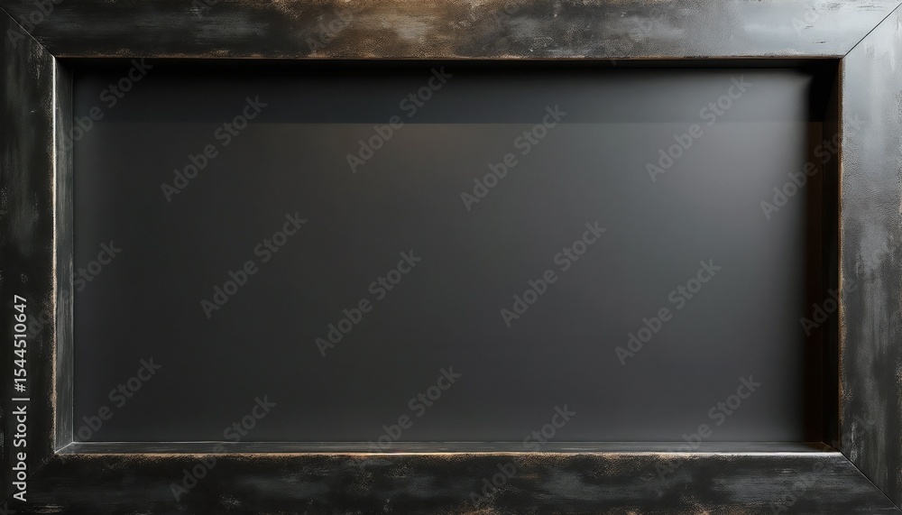 Poster empty black picture frame with copy space for text or content