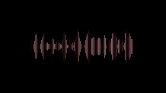 video footage of audio visualizer on black background. Music equalizer, audio waves or sound frequency, audio wave or frequency digital animation. abstract music sound wave or audio wavefrom S