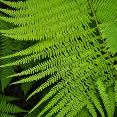 Detailed Close Up Of Fern Pteridium Aquilinum Frond Showcasing Frond Shape and Spore Sacs In A Natural Green Botanical Environment Perfect For Decoration