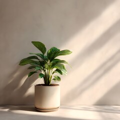 Indoor plant peace lily in pot home decor green leaves plant care sunlight design