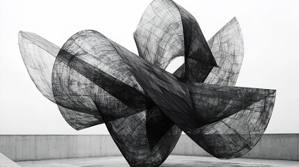 Swiss conceptual sculptor doing sketching surreal geometry