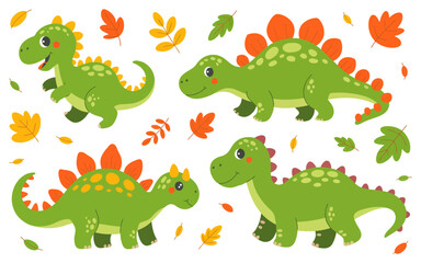 seamless pattern with dinosaurs