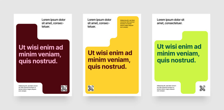 Simple template with abstract geometric shapes. Frame for your message or photo. Layout for flyer, poster or cover.