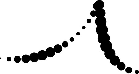 Bold dotted wave line shapes set