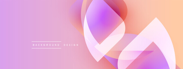Abstract fluid shapes blend, creating vibrant gradient background. Soft colors transition from purple to orange. Modern design element.