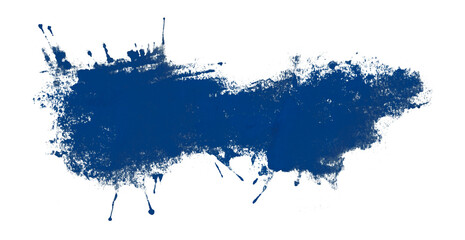 blue watercolor background. Artistic hand paint. Isolated on transparent background.