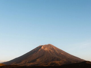 Fototapeta premium Volcano Mountain under Clear Sky