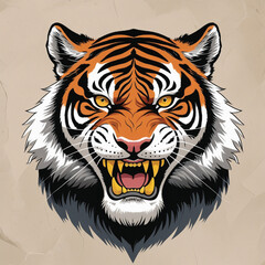 Fototapeta premium tiger head vector