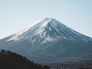 Fototapeta premium Snow Capped Mountain Peak
